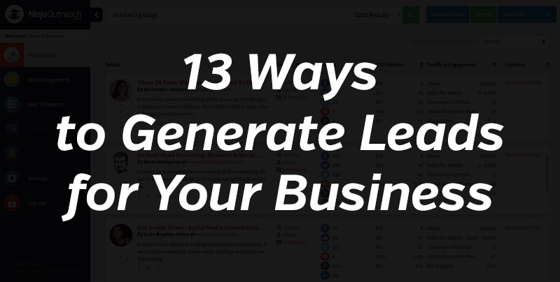 13 Ways to Generate Leads for Your Business