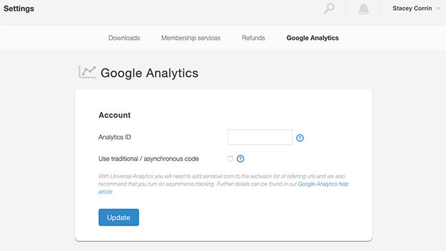 Connect to Google Analytics