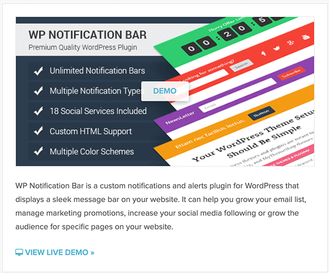 WP Notification Bar Pro