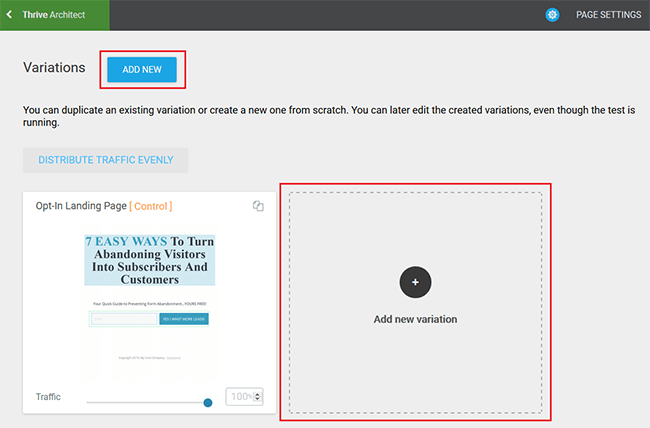 Ways to create a variant