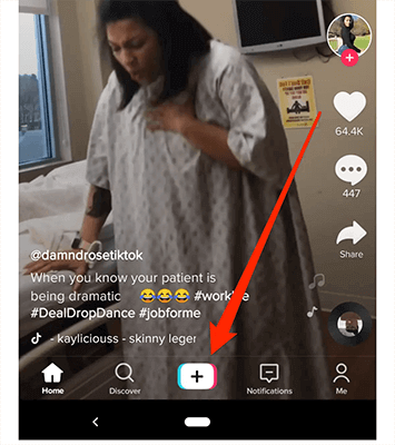 TikTok - Live streaming example