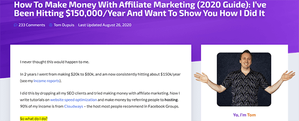 Tom Dupuis Affiliate Marketing