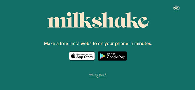 Milkshake Homepage