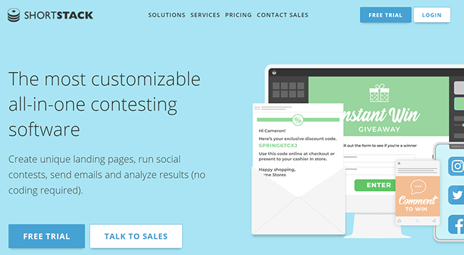 shortstack social media contest software