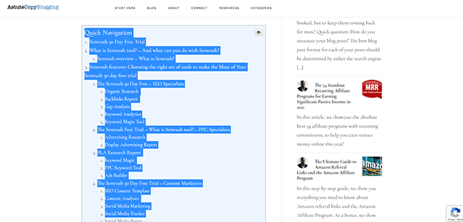 6 copy table of content outline