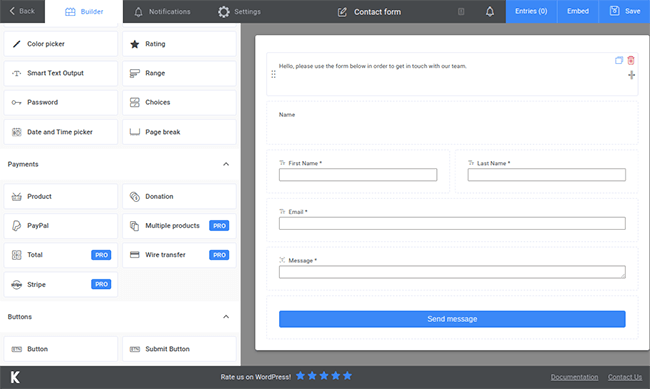 kali forms remove field