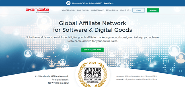 Avangate Affiliate Network Homepage