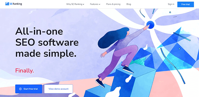 SE Ranking Homepage