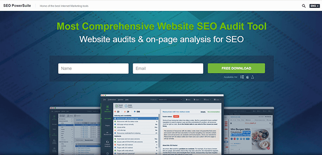 SEO PowerSuite Homepage