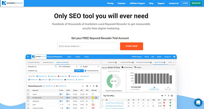 Keyword Revealer Homepage