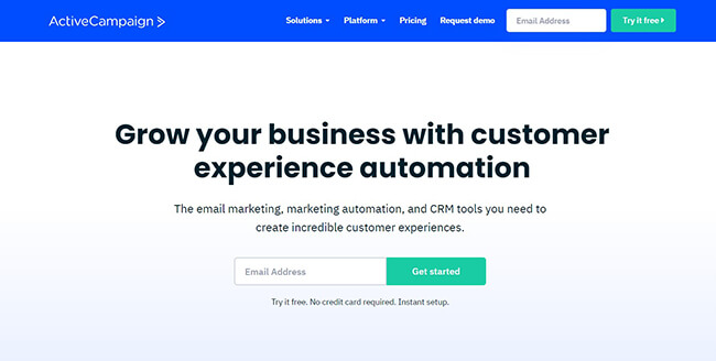 ActiveCampaign Homepage