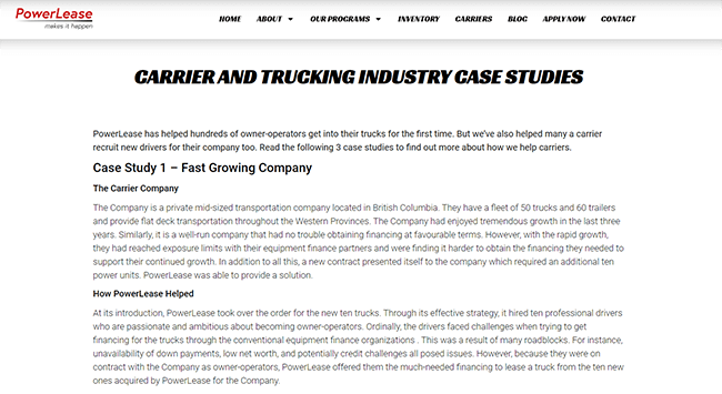 Case studies - PowerLease